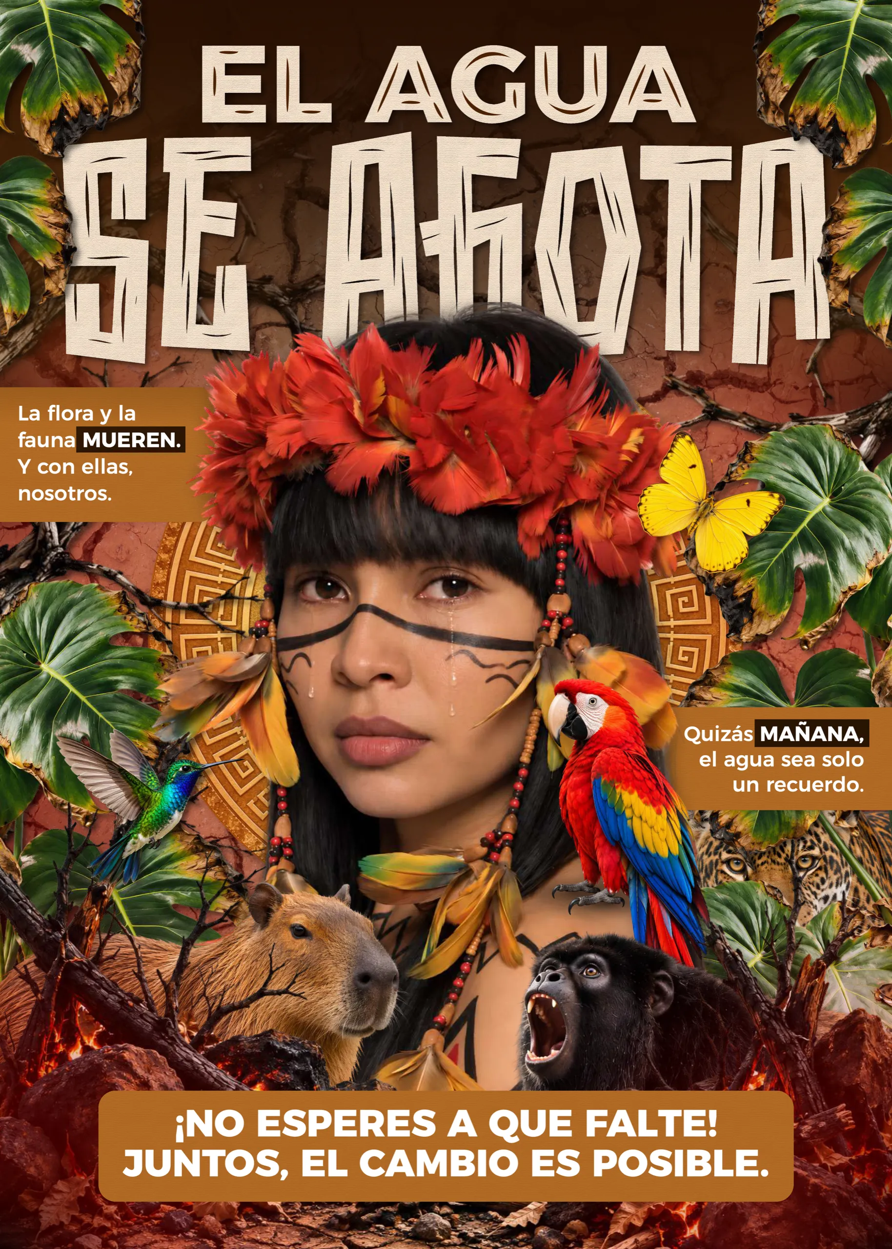 Cartel «El Agua se Está Acabando»