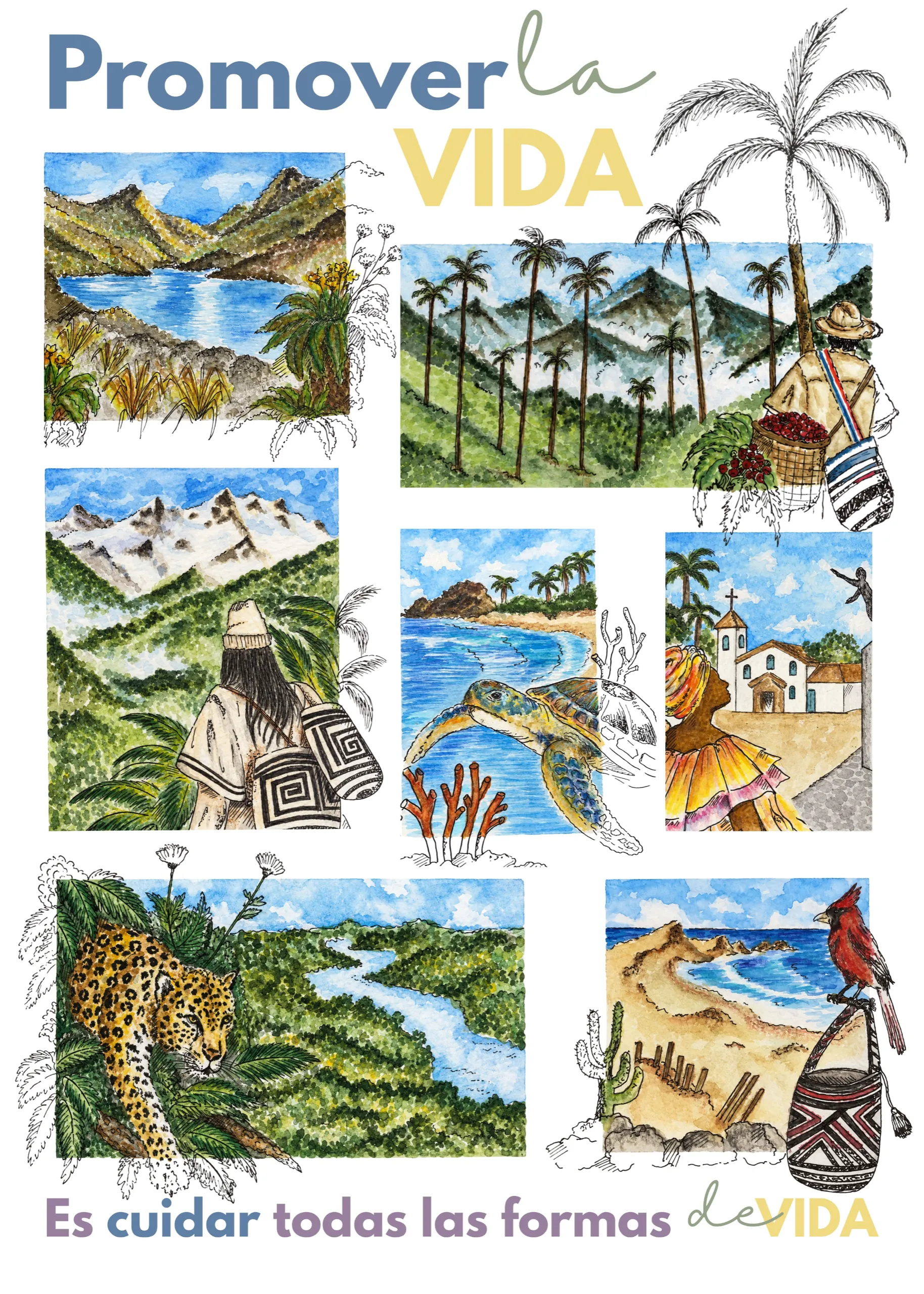 Cartel «Colombia Habitada en Diversidad»
