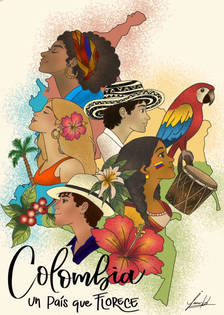 Cartel «Colombia: Un País que Florece»