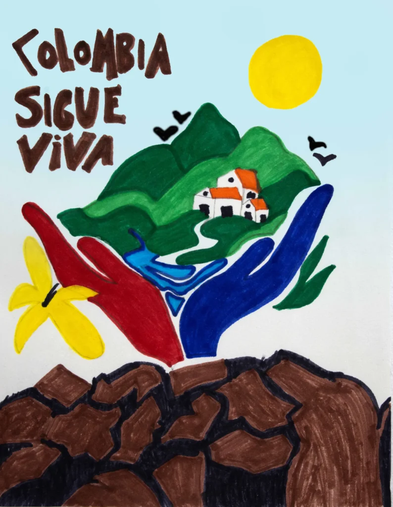 Cartel «Colombia Sigue Viva»