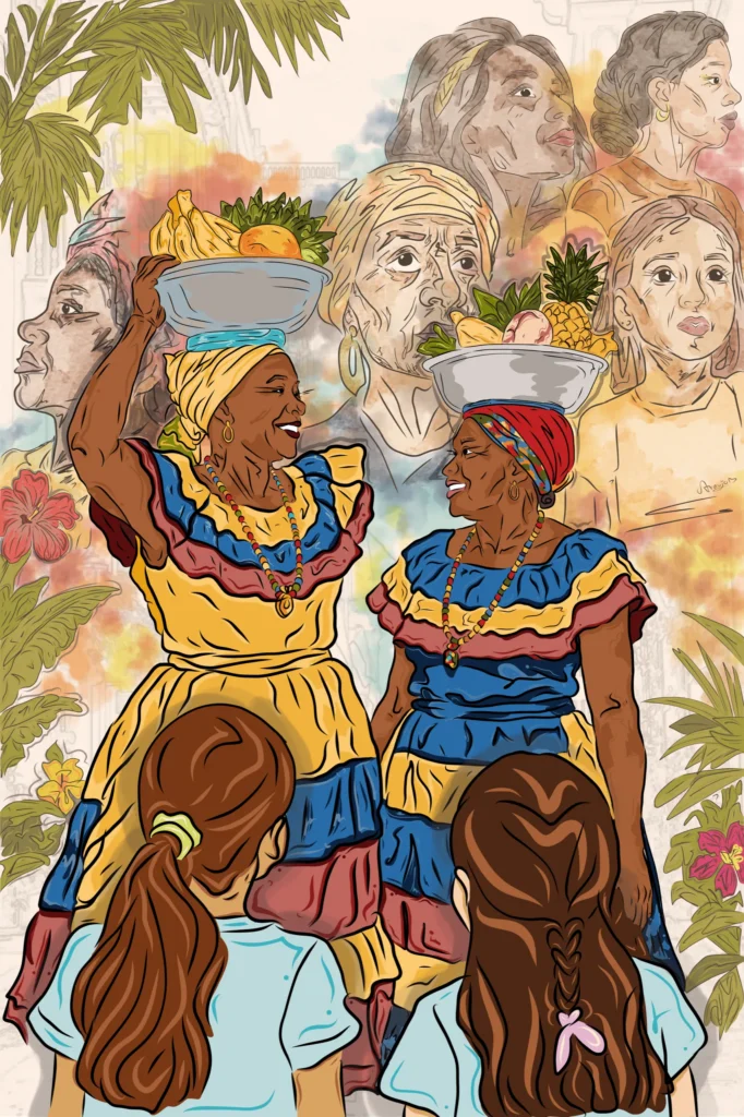 Cartel «Somos las Niñas, Hijas y Nietas de las Mujeres que No Volverán a Callar»