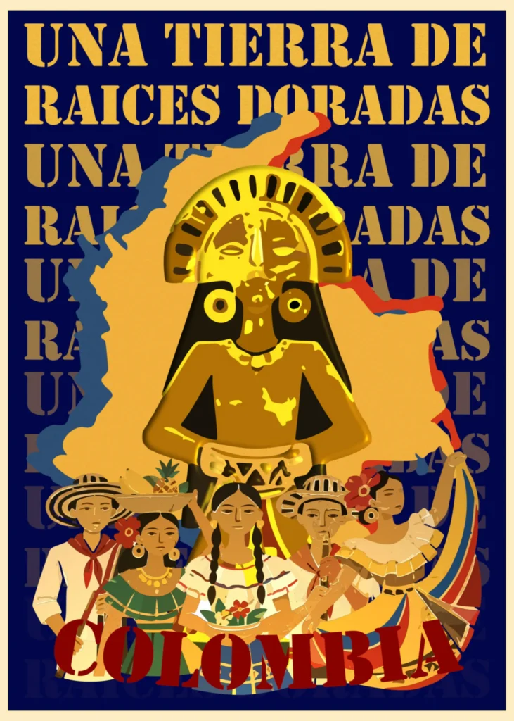 Cartel «Tierra de Raíces Doradas»